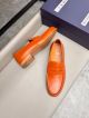 J.M.WESTON Man Orange Calfskin Business Leather Shoes 042858 (3)_th.jpg